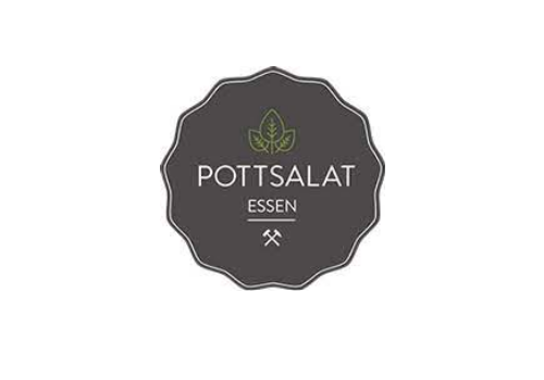 Es wird ein Logo von Pottsalat Essen dargestellt.