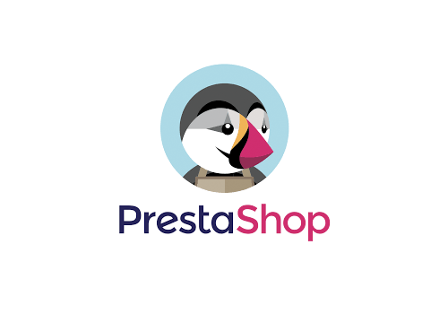Es wird ein Logo von PrestaShop dargestellt.