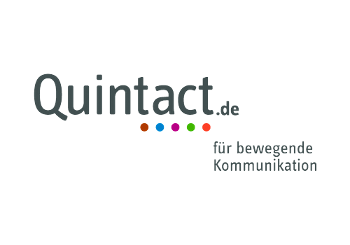 Es wird ein Logo von Quintact dargestellt.